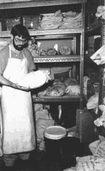 Scientist takes rock sample to laboratory for further study